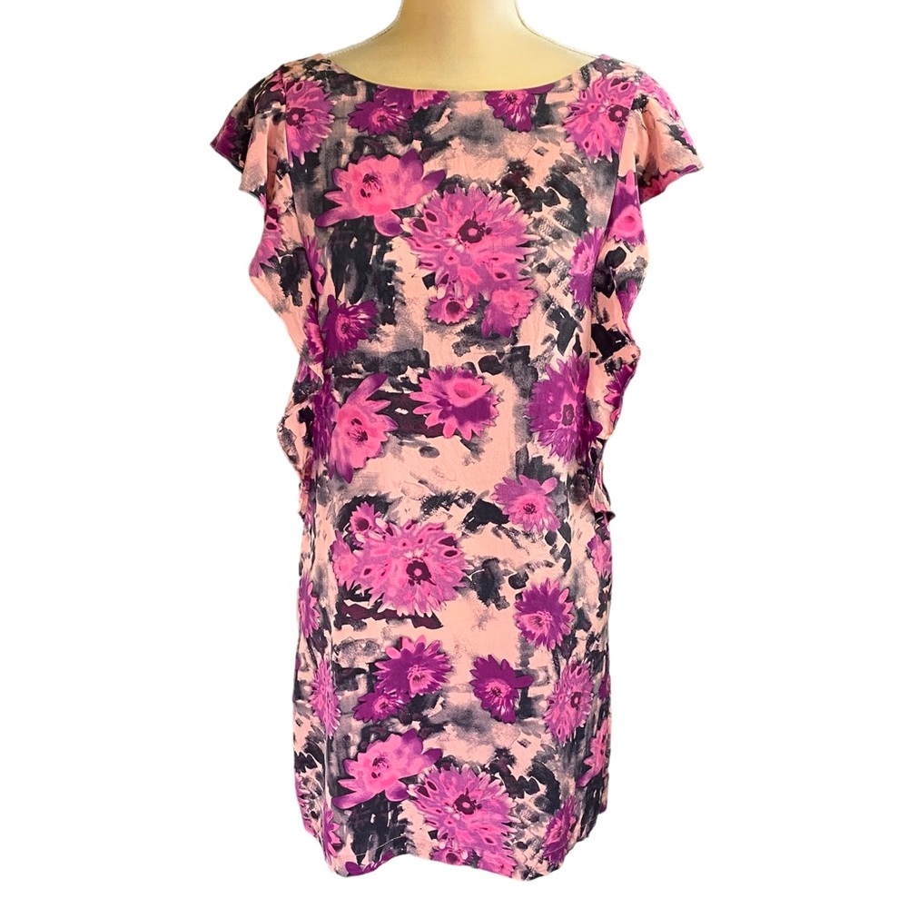 Amour Vert Silk Floral Shift Dress